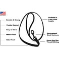 thumbnail image 3 of DogLine - Biothane Waterproof Dog Leash Strong Coated Nylon Webbing with Black Hardware Odor-Proof for Easy Care Clean High Performance for Small or Large Dogs(Black: Width 1/2" | L: 48"(4ft)), 3 of 7