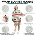 thumbnail image 5 of Wearable Oversized Blanket,Red Christmas Stocking and Snowflake Pattern Wearable Blanket Hoodie for Adults,Cozy Hooded Blankets with Super Pockets,Super Warm Fuzzy Pullover for Women & Men, 5 of 6