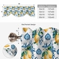 thumbnail image 6 of Blue Flowers Tie Up Valance Curtains for Windows, Kitchen Curtains Window Treatments, Yellow Lemons Summer Fruit Pastoral Short Window Shades Valances for Bedroom Bathroom Cafe 42"x12", 6 of 8