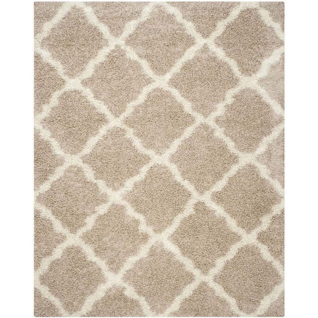 Hawthorne Collection Beige Shag Rug - 8' x 10'