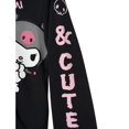 thumbnail image 5 of Hello Kitty Big Girls' Hooded Ears Fleece Zip-Up Hoodie Kuromi Charcoal Gray, 5 of 5