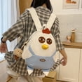 thumbnail image 3 of Jiibva Cartoon Large Capacity Chicken Nylon Backpack With Pendant Lightweight Bookbag Kawaii Hen Shape Bag, 3 of 7