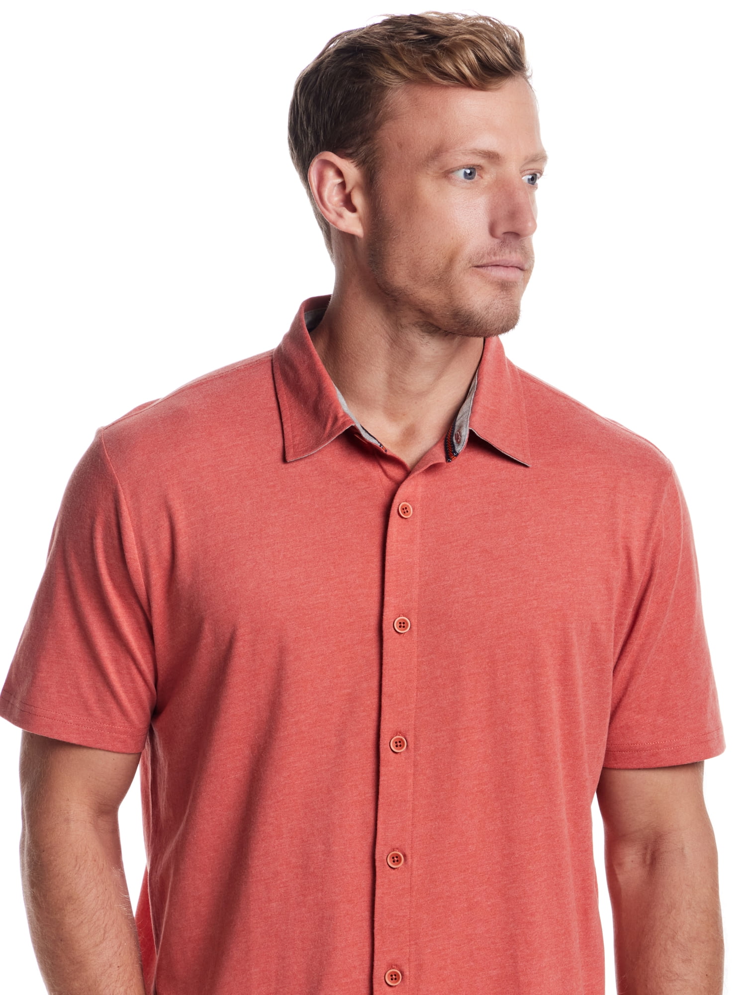 Frontier Threads Men's Sueded Jersey Coatfront Buttondown Shirt