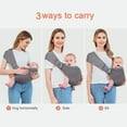 thumbnail image 3 of Baby Carrier Newborn to Toddler - 2-in-1 Baby Wrap & Baby Carrier - Pre-Wrapped Baby Sling Wrap Newborn - Soft & Stretchy Baby Sling Carrier- 7-35 lbs, 3 of 6
