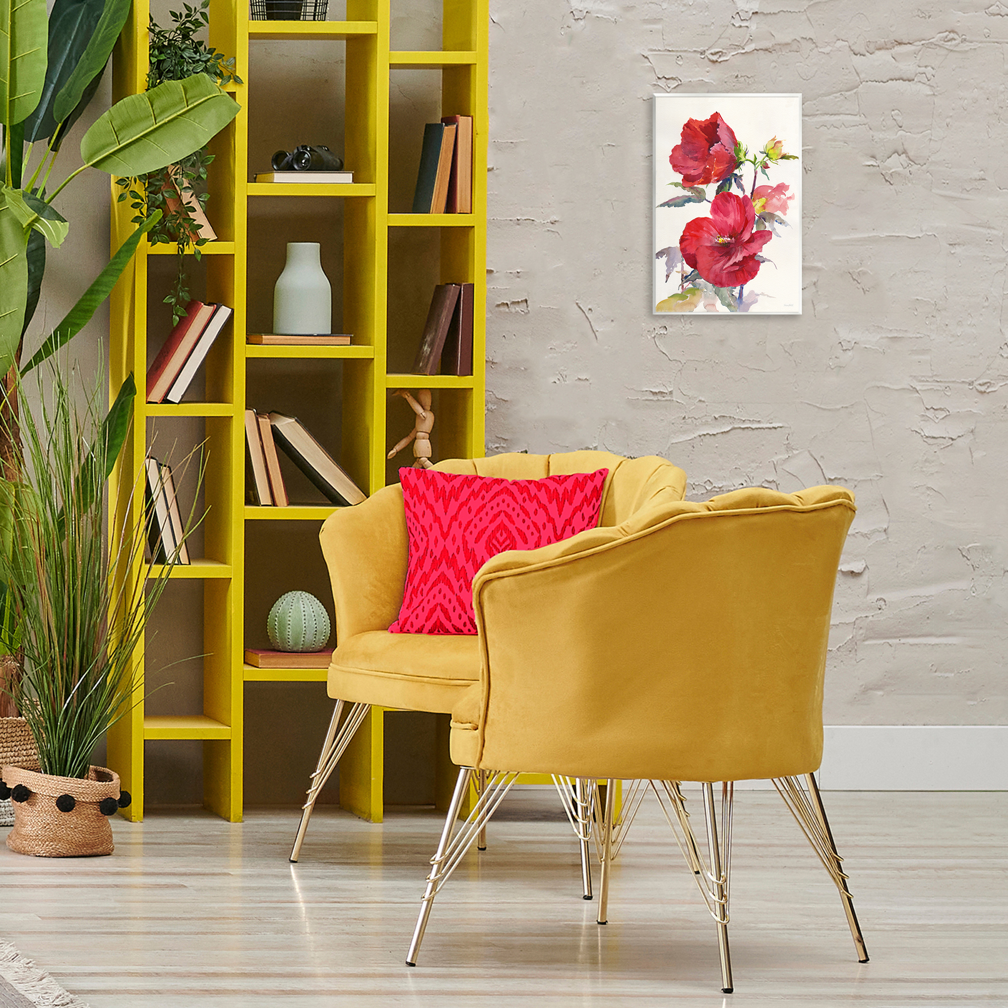 Stupell Industries Two Red Poppies Botanical & Floral Painting Unframed Art Print Wall Art, 10 x 15