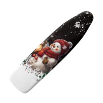 HELLHERO Snowman Iron Cover for Ironing Board, Scorch Resistant Ironing Board Cover with Elasticized Edges, Fits Standard 54" x 15" Inch Boards