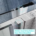 thumbnail image 7 of Sunny Shower 36" W x 72" H Bi-Fold Hinged Frameless Shower Doors in Chrome Finish, 7 of 7