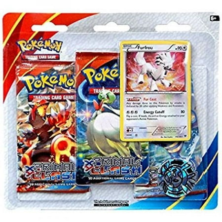 Pokemon X & Y Primal Clash 3-Pack Special Edition (with Furfrou Single Card)