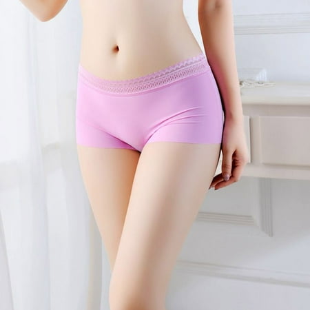 

Cathalem Womens Silk Bikini Panties Women Cotton File Lifting Boxer Panties Women Glare Running Underwear Women No Chafe Underpants Hot Pink Large