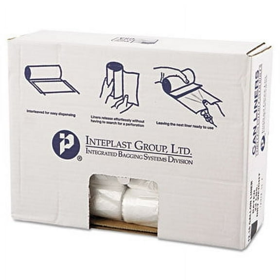 1Pc Inteplast Group High-Density Commercial Can Liners Value Pack, 16 gal, 7 microns, 24" x 31 ", Clear, 1,000/Carton (VALH2433N8)G7