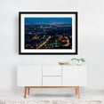 thumbnail image 2 of Over Bergamo 02 - Bergamo Lombardy Italy Photography Cityscape Nightlife Skyline Architecture Black Framed Wall Art Print 20 x 30 inches, 2 of 4