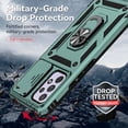 thumbnail image 5 of JTCASES for Samsung Galaxy A53 5G Case, Heavy Duty Protection Magnetic Car Mount Rotating Stand [Slide Camera Window] Rugged Shockproof Anti-fall Shell for Samsung A53 5G, Darkgreen, 5 of 9