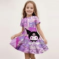 thumbnail image 1 of Nouvel Été Kuromi&Hello Kitty Robe Print Parti Robes Enfants Filles Cadeaux d'Anniversaire Enfants Robe Fille Vêtements de Mode FGS, 1 of 7