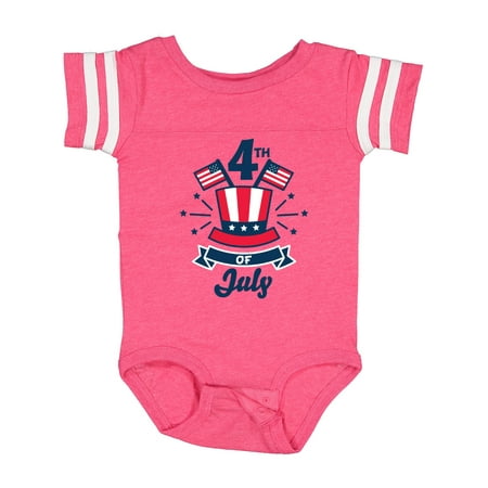 

Inktastic 4th of July with Hat Flags and Stars Gift Baby Boy or Baby Girl Bodysuit