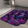 thumbnail image 2 of 1pc Purple Roses and Butterflies Absorbent Non-Slip Bathroom Thickened Flannel Rug Decor,Soft,Quick Drying,Suitable For Indoor/outdoor Use,Bathrooms,Bedrooms,Kitchens,Terrace,Laundry Rooms,16"x24", 2 of 9