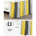 thumbnail image 3 of Coastal Style Bed Skirt Queen Size 18" Drop Vintage Gray Yellow Stripes Wood Texture Ruffled Wrap Around Bed Skirts Adjustable Elastic Bedskirt Dust Ruffle for Queen Size Bed, 3 of 7