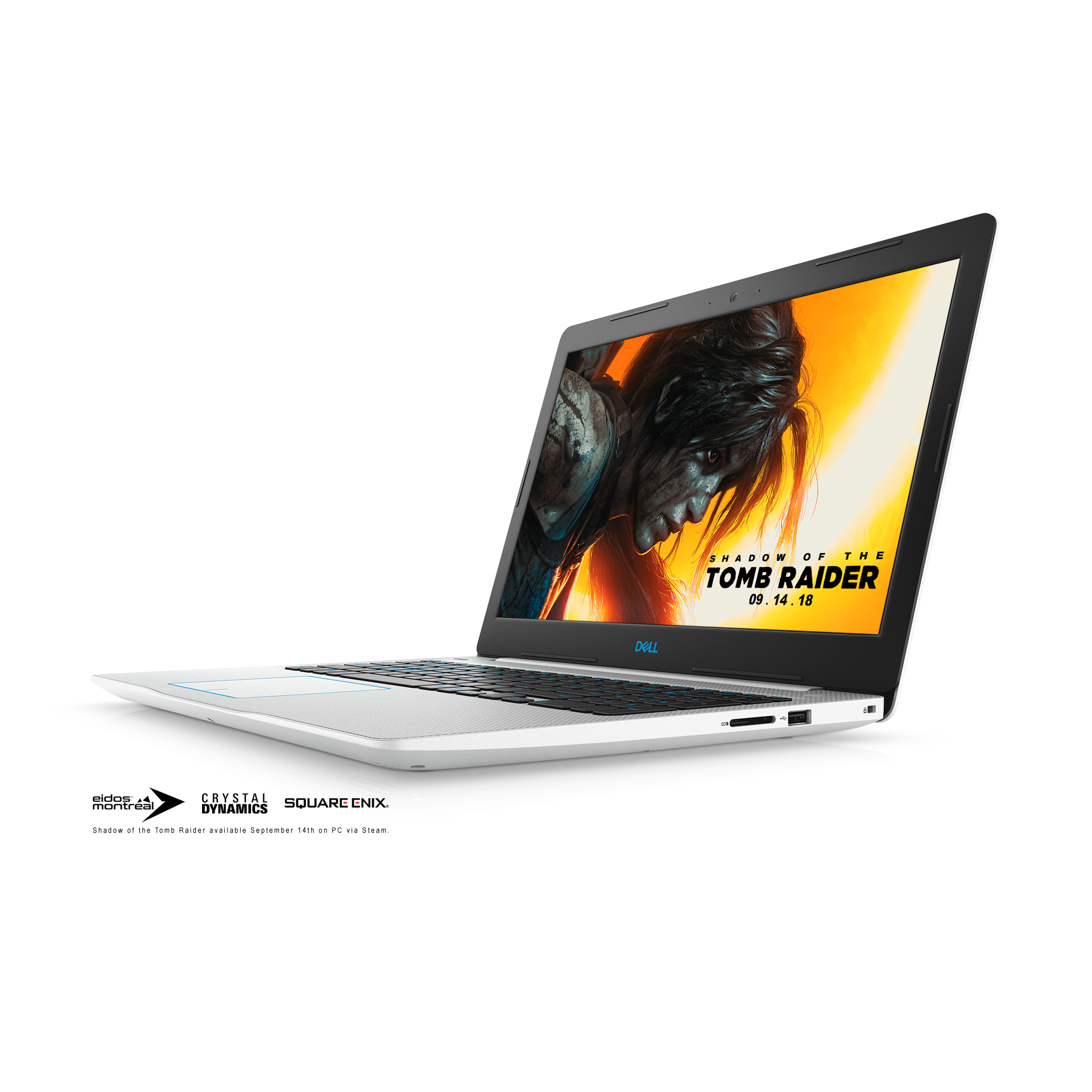 Dell G3 Gaming Laptop 15.6" Full HD, Intel Core i7-8750H, NVIDIA GeForce GTX 1050 Ti 4GB, 1TB HDD + 128GB SSD, 8GB RAM, G3579-7054WHT - image 2 of 6