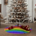 thumbnail image 4 of Rateoe Colorful Glitter Rainbow Pattern Christmas Tree Skirt with Ties , Christmas Tree Decorations, Farmhouse Christmas Decor Xmas Holiday Decorations-36", 4 of 6
