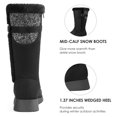 thumbnail image 3 of Dream Pairs Women's Winter Casual Snow Boots Wide Mid-Calf Fashion Warm Outdoor Boot DSB212 BLACK Size 9, 3 of 6