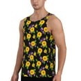 thumbnail image 2 of Gukieu Daisies Flowers Print Men's Quick Dry Fitness Vest, Round Neck Sleeveless Fitness Bodybuilding Top-Small, 2 of 7