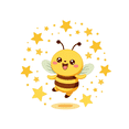 thumbnail image 5 of cartoon Bee Stickers, Waterproof Bee Sticker for Water Bottle Laptop Phone Cases Planner Skateboard Luggage Helmet Party Favor Decor, Ideal for Adults Teens Teacher Rewards, 5 of 9