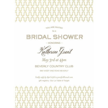 Loving Lattice Standard Bridal Shower Invitation