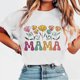 thumbnail image 3 of Tops de Manga Corta de Verano para las Mujeres Imprimir Blusa de Cuello Redondo, Moda Ligera de Poliéster Spandex, 3 of 4