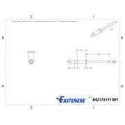Fastenere Pop Rivets - 1/8 x 5/16 ( 100 pcs) Heavy Duty, Open-End, Stainless Steel, Dome-Head Blind Rivets, Corrosion-Resistant, High Tensile & Shear Strength, 4-5 Gap .251 - .312