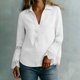 thumbnail image 5 of TaTaai Women's Solid Color Cotton Linen Long Sleeve Pullover Top Ladies Elegant Casual Blouse Soft Comfortable for Daily Party Work Vacation All Season Wear Gift, 5 of 7