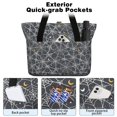 thumbnail image 2 of Tote Bag for Women - Spider Web Halloween Pattern Shoulder Bag - Large Utility Work Duffle Bag with Zipper Handbag for Travel, Work, Sprots, 2 of 5