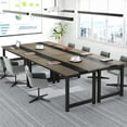 thumbnail image 4 of Tribesigns 31.49 in x 70.86 in Executive Desk, Large Office Computer Desk with Thicken Frame, Vintage Grey/Black, 1 Count, 1 Pack, 4 of 7