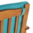 thumbnail image 7 of GDF Studio Navan Outdoor Acacia Wood 4 Seater Chat Set with Cushion, Teal and Brown, 7 of 7