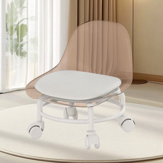 Tabouret Bas à Poulie de 12,6 Pouces Sac de Rangement Multifonctionnel Support de Poids Robuste Portable Format Compact pour Salon Canapé Intérieur Camping Randonnée Pêche Pique-Nique Activité Extérieure Tabouret Roulant pour la Maison