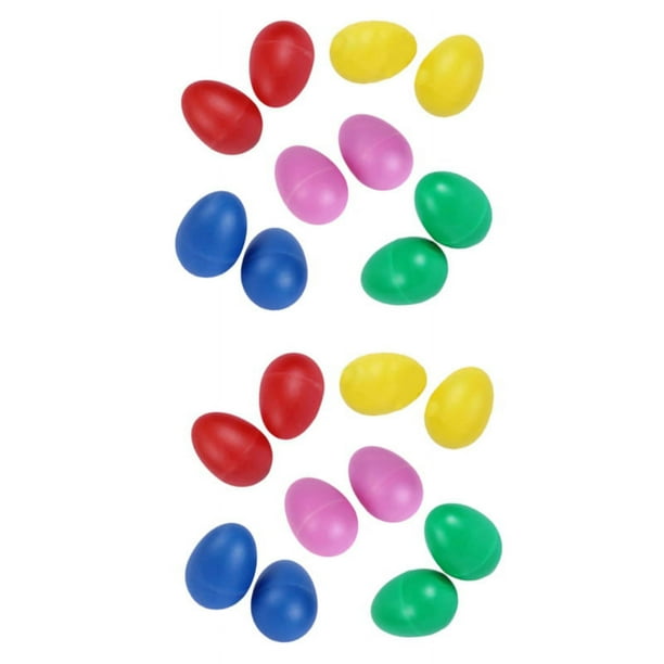 20 Pack de Percusión de Plástico Instrumento Musical Juguetes Egg Maracas Shakers