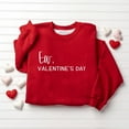 thumbnail image 5 of Womens Valentine Love Print Sweatshirt - Cute Graphic Round Neck Pullover, Casual Long Sleeve Loose Fit Top, Romantic Couple Matching 2026 Gift, 5 of 5