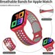 thumbnail image 2 of Sport Band Compatible for Apple Watch Bands 38mm 40mm , Breathable Soft Silicone Sport Replacement Strap Women Men Compatible for iWatch Series 7/SE/6, 2 of 4