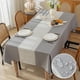 thumbnail image 2 of Mantel informal de poliéster impermeable, lavable a máquina, utilizado para Decoración de mesa, decoración de fiesta de boda, color gris, 1 unidad, 2 of 4