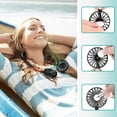 thumbnail image 4 of Neck Fan, Hand Free Portable Fan, USB Rechargeable 2000mAh Battery MINI Personal Necklace Fan, 3 Speeds 360 Degree Rotate Dual Wind Head Cooler for Travel, Outdoor, Sports (Black)) Brand: Little Joke, 4 of 7