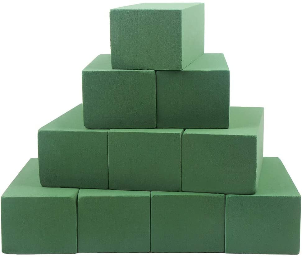 CCINEE Floral Foam Bricks,Florist Styrofoam Green Wet Blocks Supplies