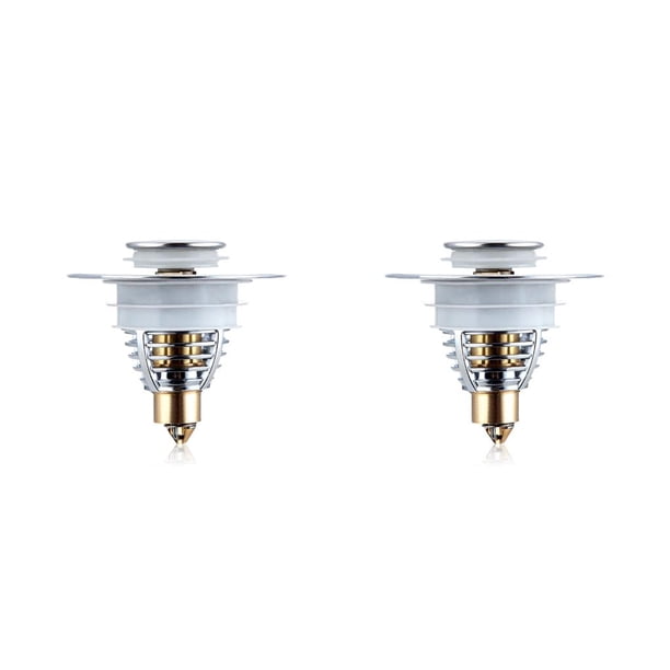 Billuyoard Tapón de desagüe para fregadero emergente, cubierta de filtro de rebote para lavabo de tocador con recogedor de pelo, suministros de colador Tipo ABS 2piezas Billuyoard CBP210173