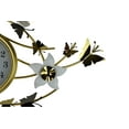 thumbnail image 2 of 39" Metal Gold and White Butterfly and Flower Wall Clock, 2 of 7