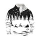 thumbnail image 2 of Ceisia Warm Fleece-Lined Mens Loose Fit Christmas Print Half-Zip Stand Collar Sweatshirt Gifts, 2 of 6