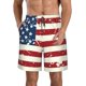 thumbnail image 1 of Balery Vintage American Flag Traje de Baño Estilo Hawaiano para Hombre, Shorts de Secado Rápido con Bolsillos-Medium, 1 of 6