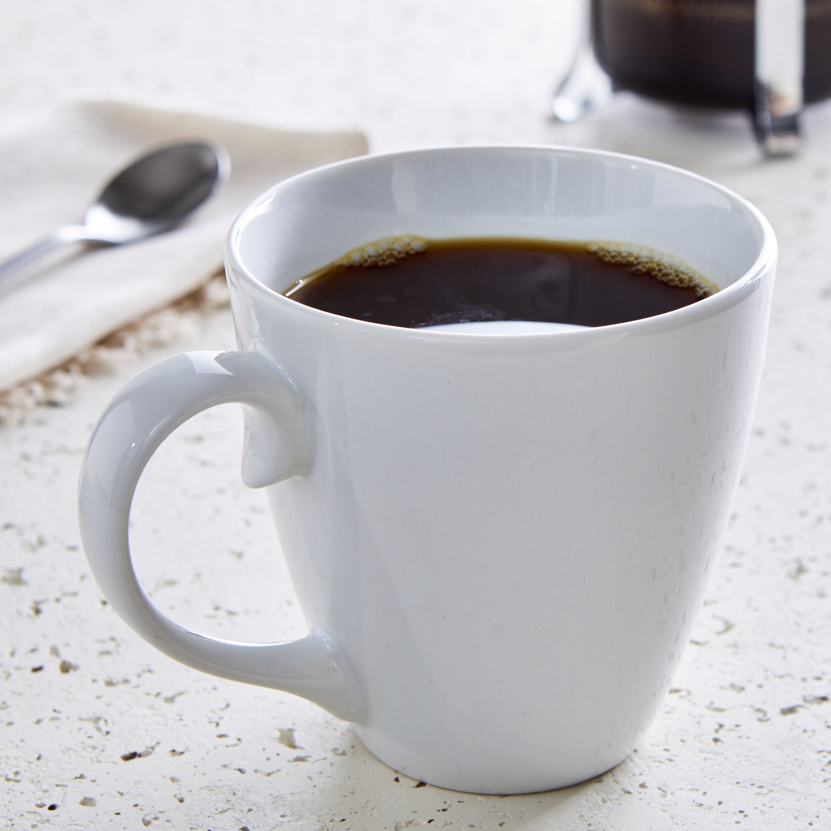 Better Homes & Gardens Vivian Porcelain Mug, White, 14 oz