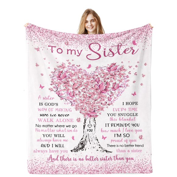 Manta Jamfind Regalo para Hermana 152x127 cm Poliéster Suave