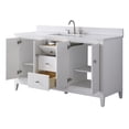 thumbnail image 3 of Vanity Art 60" Bathroom Vanity with Sink and Engineered Marble Top, Freestanding Storage Cabinet with 2 Drawers, 2 Shelves and 1 Flip Down Tray, 3 of 9