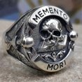 thumbnail image 1 of Memento Mori Skull Sterling Silver Ring, 1 of 5