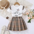 thumbnail image 2 of Utlike Girls 2-Piece Outfit Sets Toddler Summer Short Sleeve Prints Tops And Skirts 2Pcs Outfits Clothes Girls Stylish Clothing Sets Size 3 Years-4 Years, 2 of 8
