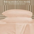 thumbnail image 3 of 100% Pure Egyptian Cotton 800 Thread Count Sheet Set, 4 Pc Set, Sateen Weave, Hotel Collection Soft Luxury Bedding, Fits Upto 21" Inch Deep Pocket (Blush Solid, California King Size), 3 of 5