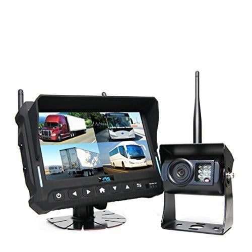 Wireless Backup Camera System | 7" Quad View Display with Built-in DVR